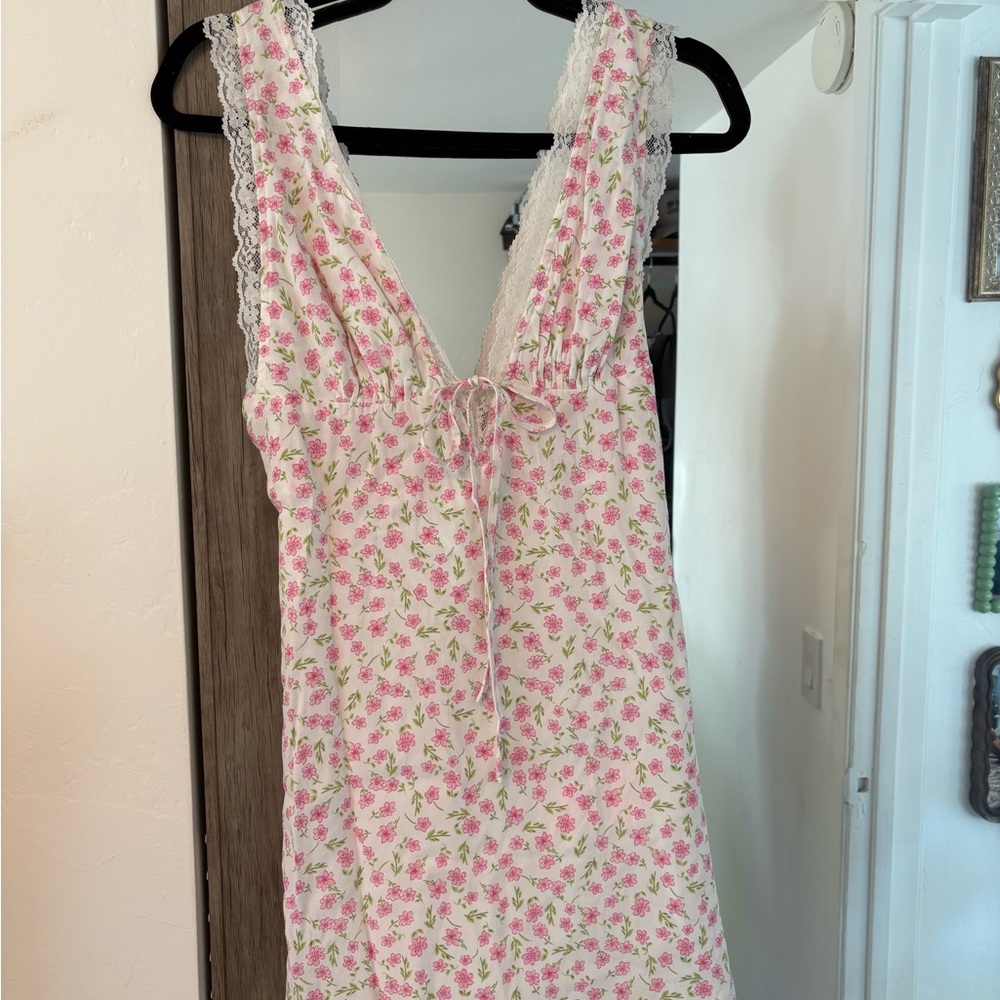 Stellah Pink Floral Nightgown